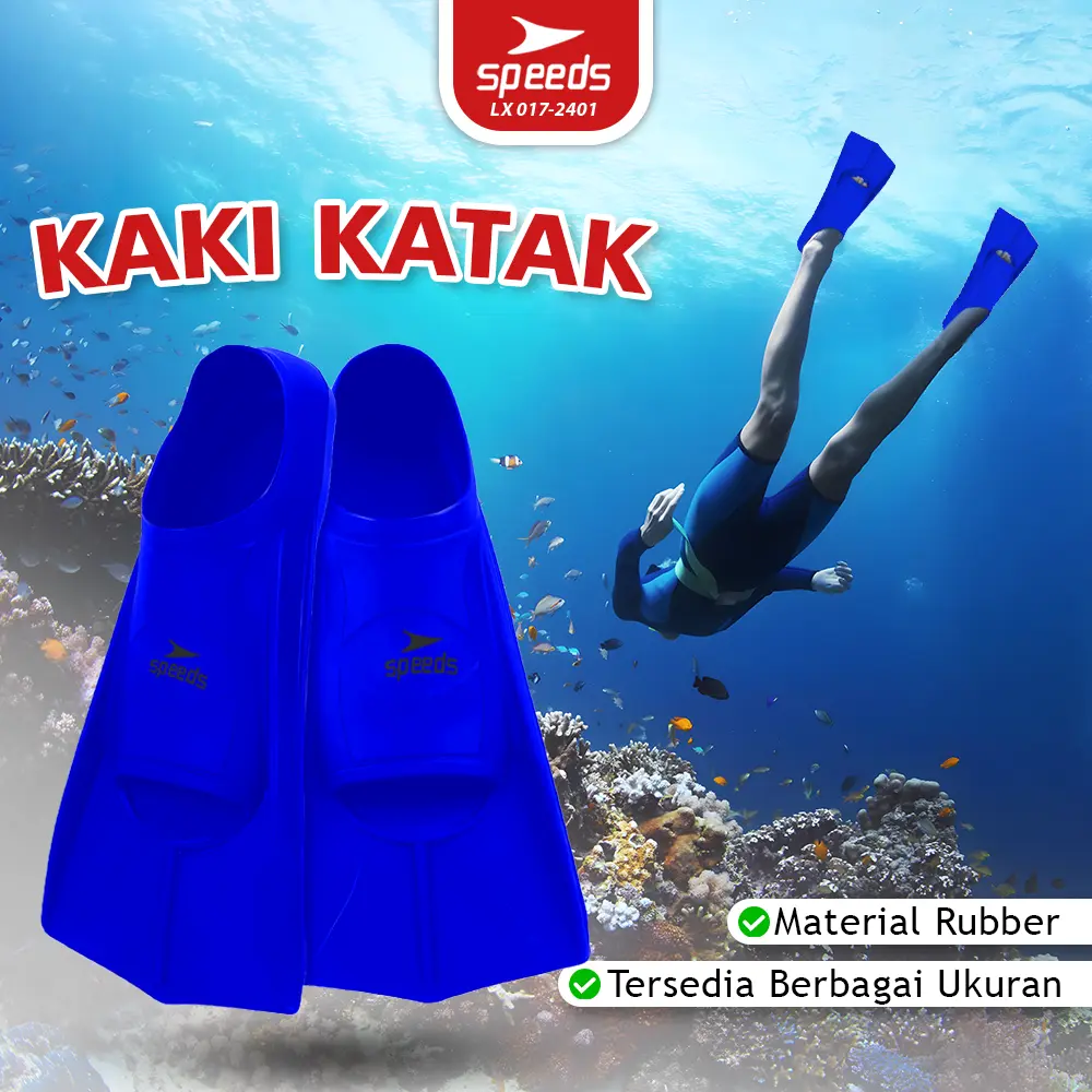 Swimming Fin Diving Kaki Katak Snorkeling Selam Ukuran M & L Renang Original 017-2401
