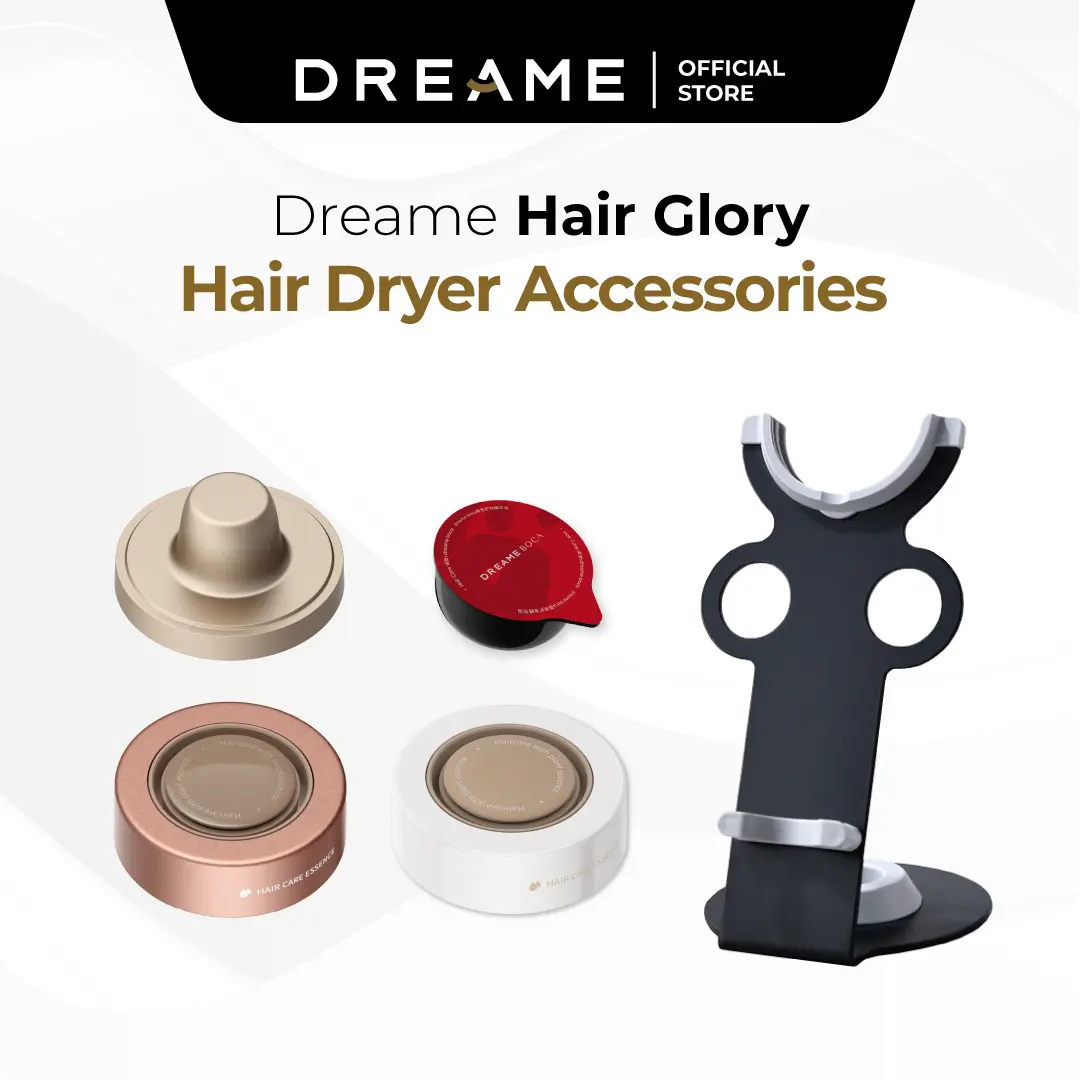 Hair Glory Dryer Accessories | Magnetic Wall Mount Bracket | Essence Bomb | Essence Nozzle Set | Hair Dryer Rack