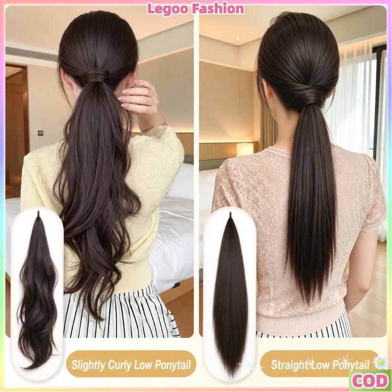 Tóc giả tự bọc ôm quanh đầu, xoăn gợn sóng, tự nhiên, dày dặn, kiểu xoắn,