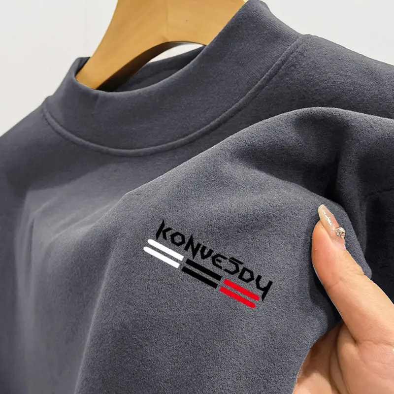 ❤Beyond❤ Simple Slim Long Sleeve Top Dralon Cold-Proof Thermal Bottoming Shirt Half Turtleneck Underwear Men's Autumn Clothing M-4XL
