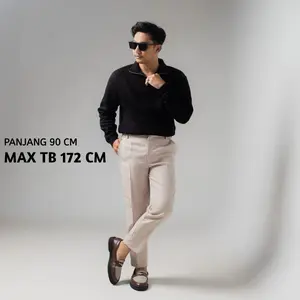 ALIZZAE | Celana Ankle Pants | Celana Premium | Celana Casual | Celana Santai | Celana Hangout panjang 90cm Max tb 172cm
