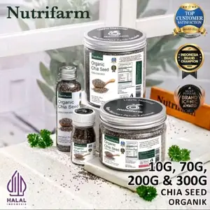 Nutrifarm NEW CHIA SEED gram original organik 10G 70G 200G & 300G HALAL Indonesia Matcha Antioksidan Tinggi