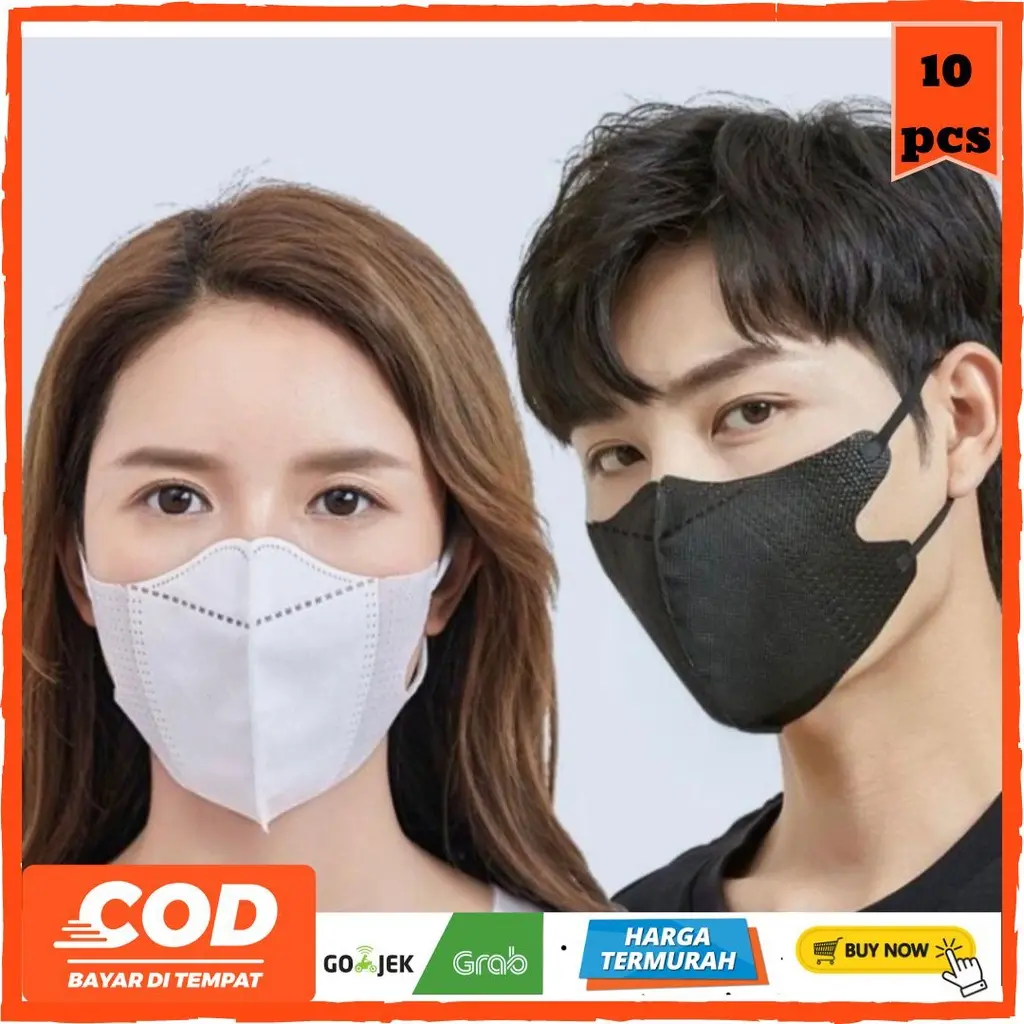 MASKER DUCKBILL PUTIH ISI 10 NON BOX / MASKER DEWASA / MASKER MEDIS