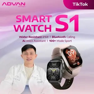 [Exclusive Rivel Sumigar] ADVAN Smartwatch S1 AI Voice Assistant IPS Display 2.01" Touchscreen Waterproof IP68 Bluetooth Call Health Monitoring Jam Tangan Pintar Smartwatch Murah