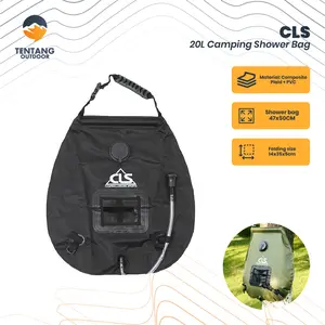 Tas Penyimpanan Air 20L Camping Shower Bag CLS Outdoor Shower Head Hiking Mendaki