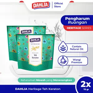 Twin Pack Dahlia Air Freshener Heritage Series Teh Keraton isi 1 75gr Pengharum Ruangan | Wangi Mewah, Menenangkan