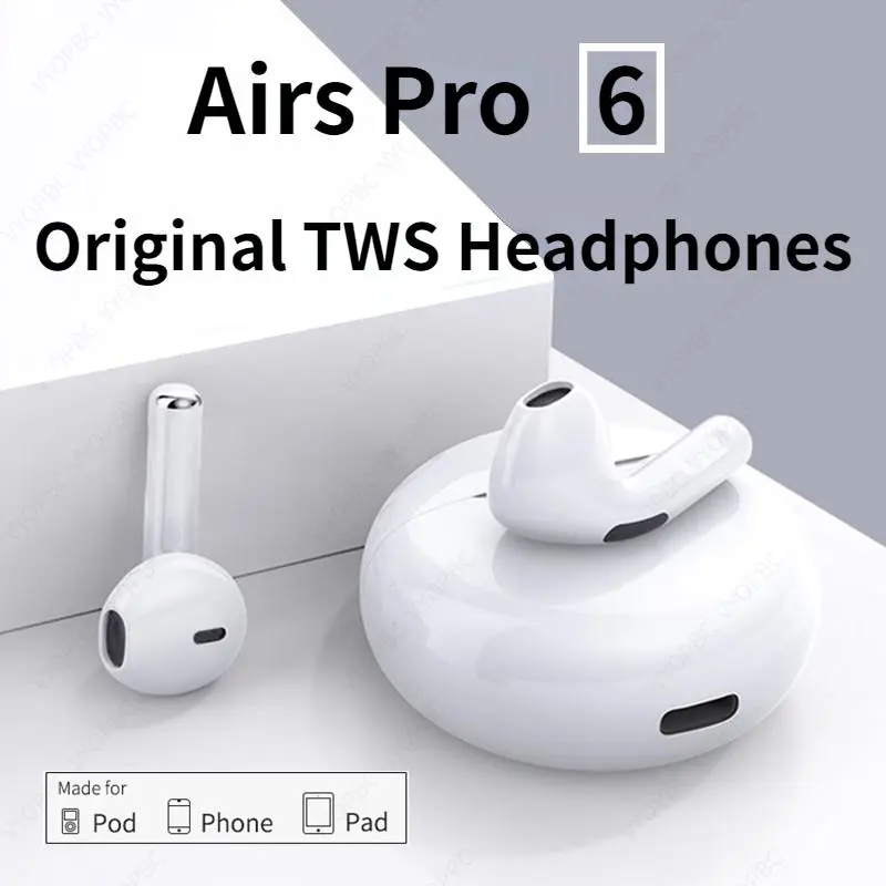 Original Pro6 TWS Touch Control Wireless Bluetooth 5.0 Headphones Sport Earbuds Music Headset