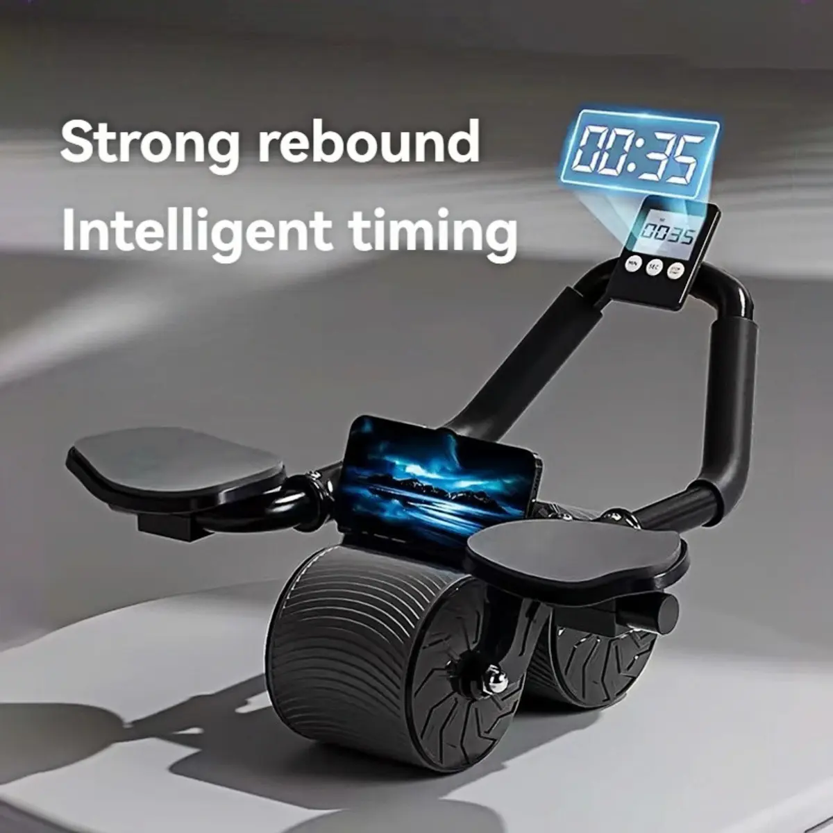 udmall.sg Elbow Plank Ab Wheel with Automatic Rebound for Fat Burning and Toned Stomach, Home Fitness Equipment