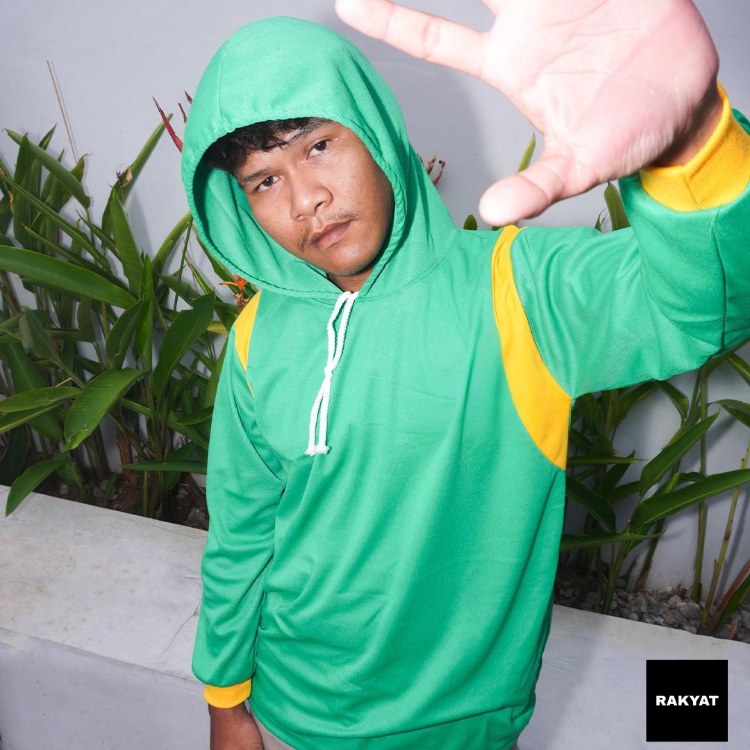 RAKYAT Kaos Basahan Kerja Berkerudung Polos
