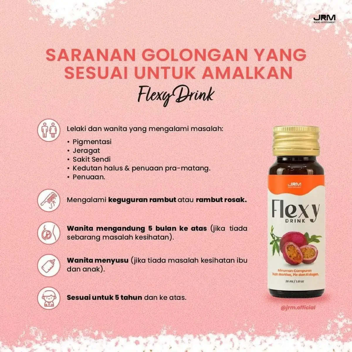 FLEXY DRINK CAMPURAN BUAH MARKISA,PIC DAN KOLAGEN (16 bottles)