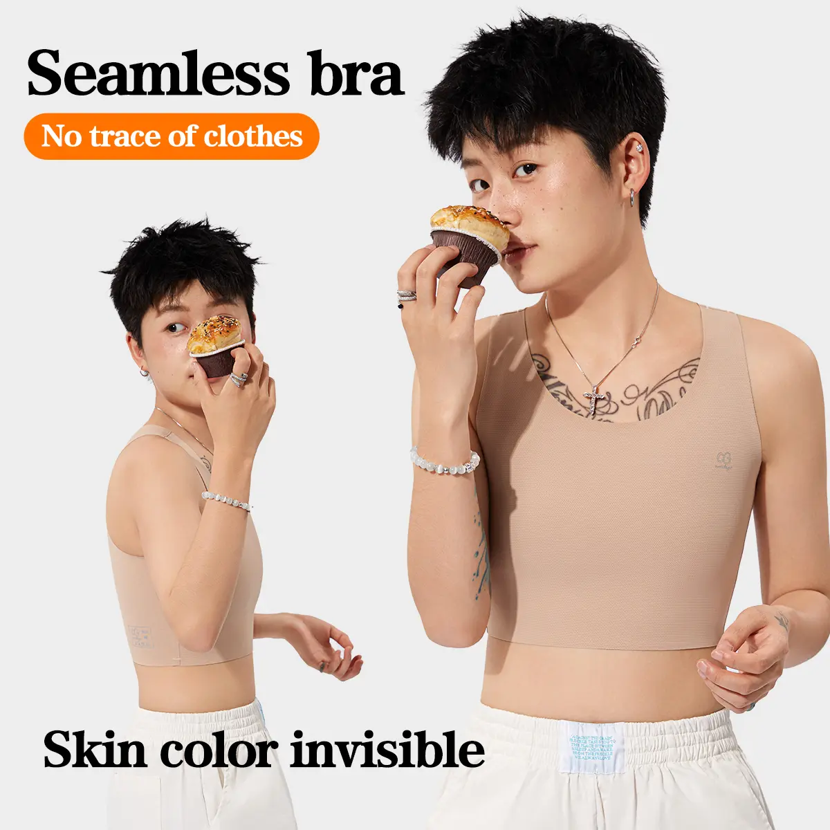 Traceless Pullover Chest Binder No Metal No Hook Seamless Chest Binder