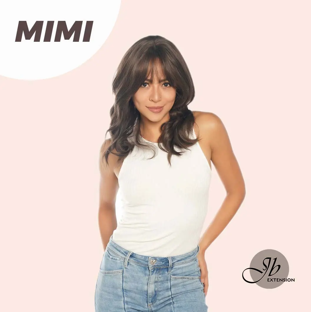 JBSELECT4YOU 18 Inches Body Wave Women Wig With Full Bangs MIMI