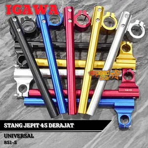 Stang Jepit Igawa Full Cnc Ukuran 26 mm 30 mm 31 mm 33 mm Lurus 45 Derajat Universal Motor Cbr CB 150 Gsx 150 Ninja 250 Old New Fi Yamaha R25 Original Igawa