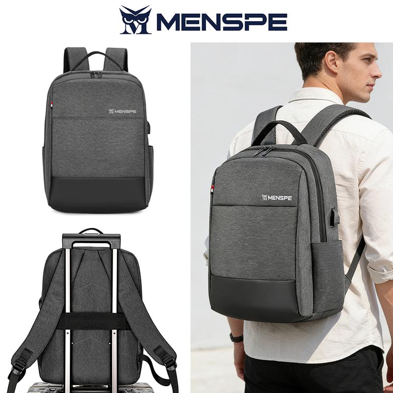 MENSPE Ba lô nam đựng laptop, túi du lịch công việc chống nước, ba lô đại học phong cách thường ngày, chống trộm, túi đeo vai, phù hợp cho nam và nữ