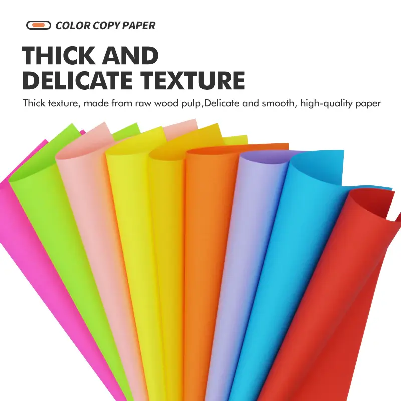 Officom Colored Paper A4 10 Colors for Painting Creation Art and ...