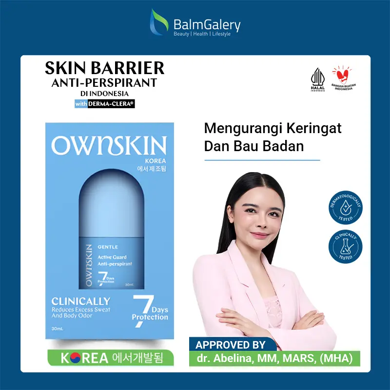BALMGALERY | OWNSKIN GENTLE Active Guard Antiperspirant Roll On 30ml ...