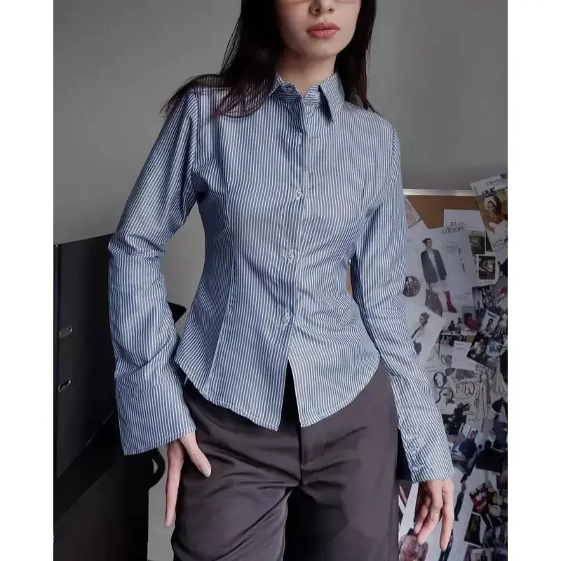 BEFA - kemeja slim fit Julia atasan wanita tali belakang