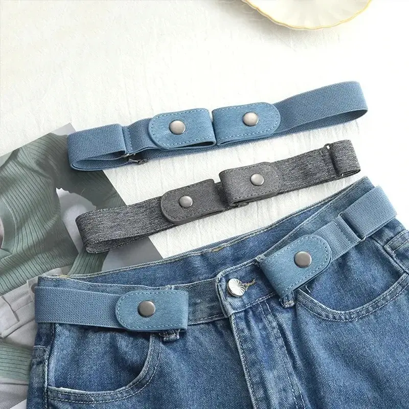 Elastic Stretch Adjustable Waist Band Invisible Belt Buckle-Free Belts for Women Men Jean Pants Dress No Buckle Easy To Wear