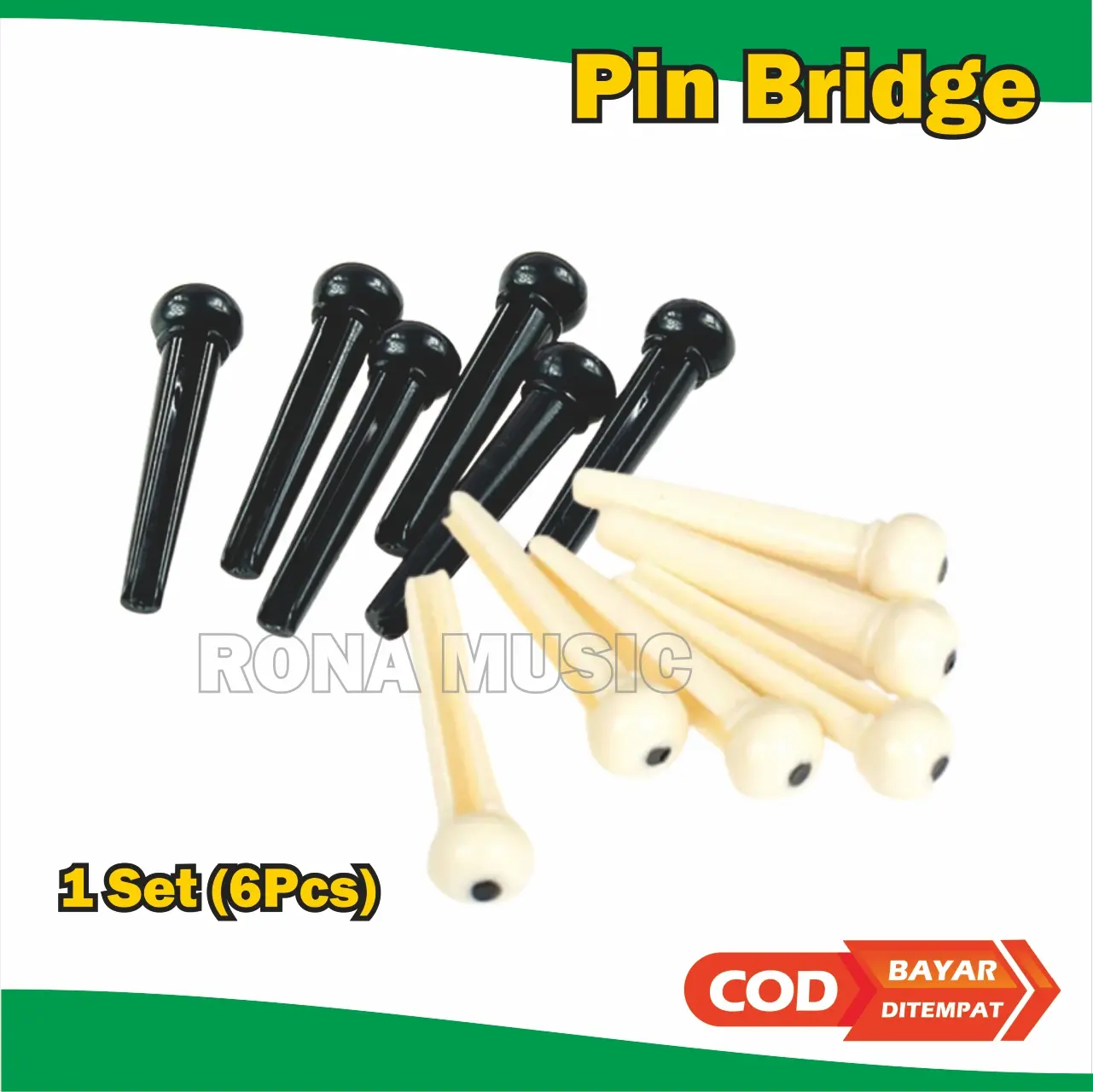 Pin Bridge Pengunci senar Gitar Akustik full set 6 pcs