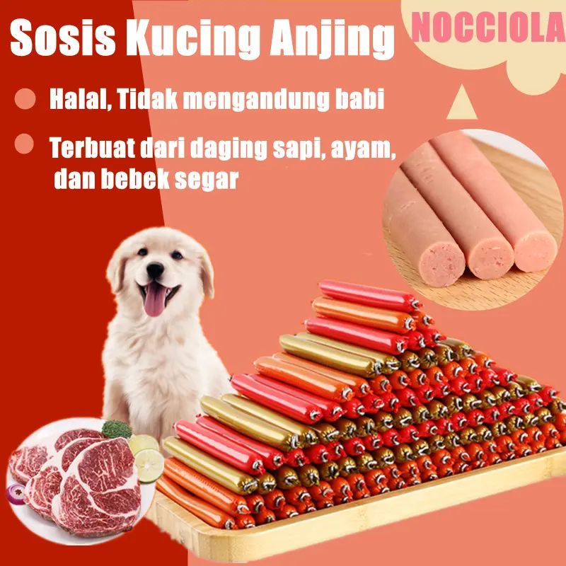 Sosis Kucing Anjing SAUSAGE Snack Kucing Anjing 15g Pelatihan Sosis Ham Cemilan Hewan Peliharaan