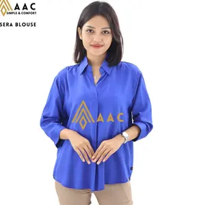 AAC Sera Blouse Atasan Wanita Rayon Twill Premium Cantik elegan Casual Formal Nyaman Baju Kerja Kain Katun Santai Kantor