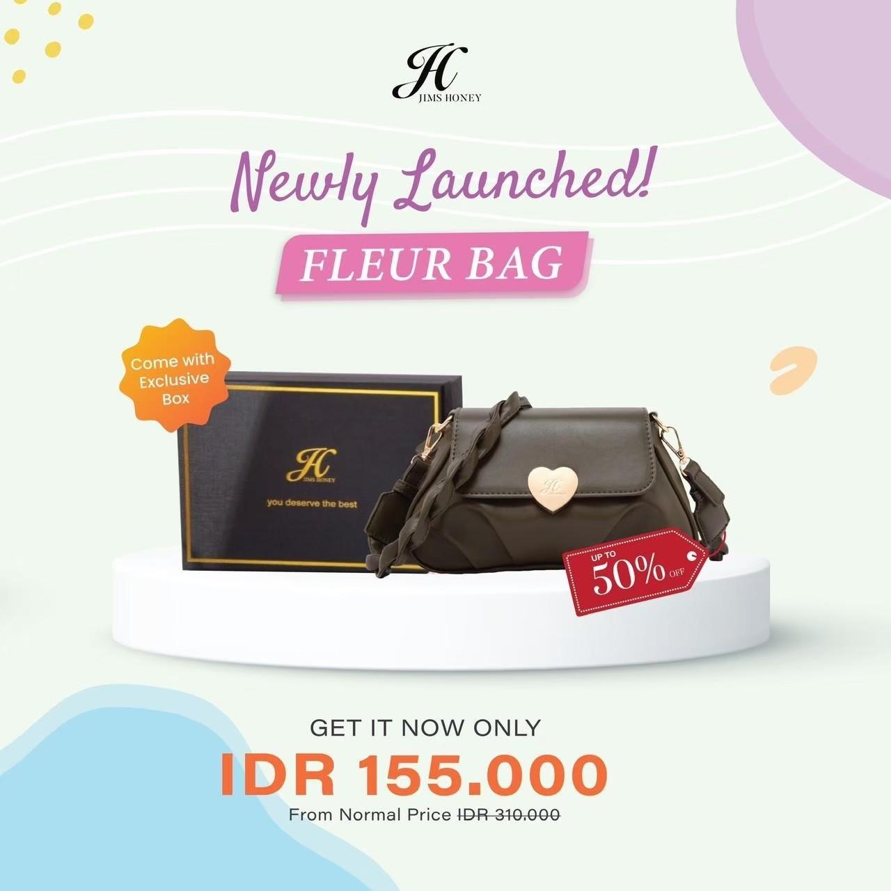JIMS HONEY TAS WANITA FLEUR BAG (FREE EXCLUSIVE BOX)