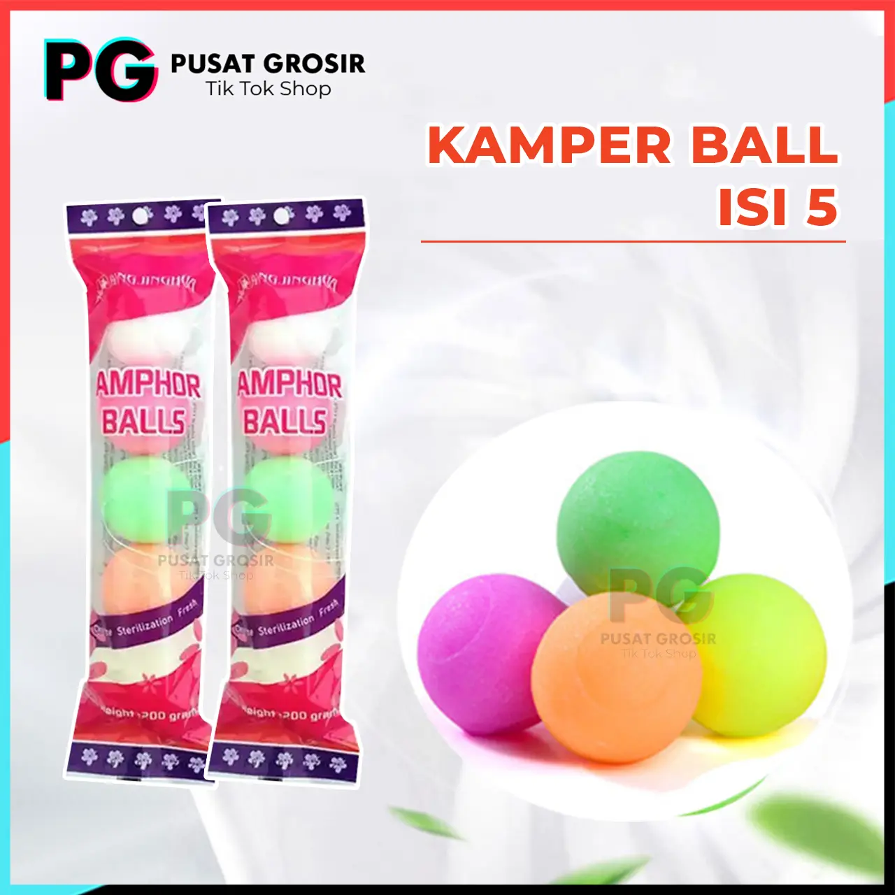 Kamper Toilet Ball isi 5 kapur barus warna warni anti ngengat kamar mandi Pengharum Ruangan
