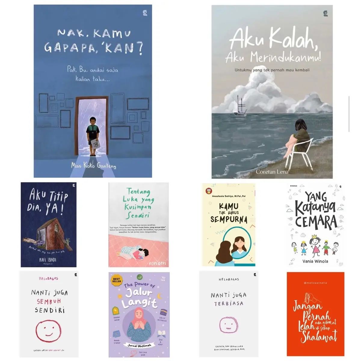 Buku Nak Kamu Gapapa Kan - Aku Kalah Aku Merindukanmu - Aku Titip Dia Ya - Tentang Luka Yang Kusimpan Sendiri Psychology novel fiksi