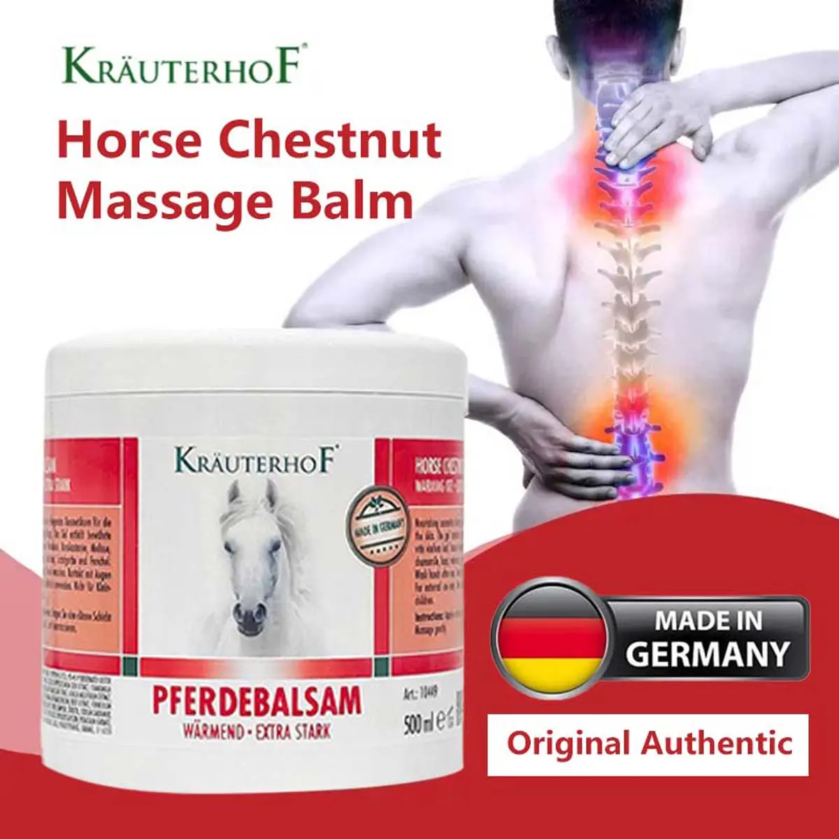 Krauterhof Horse Chestnut Balm Gel Made in Germany Body Care Lotions Hydrating Comfort Skin Repair