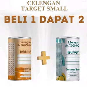 BELI 1 DAPAT 2/celengan target viral tiktok SMALL/celengan lucu murah kekinian model terbaru/tabungan anak anak/souvenir