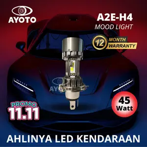 ( LIVE ) 1 LAMPU MOBIL LED AYOTO H4 PCS DAN SET DENGAN KIPAS, 30-55 WATT CAR LAMP
