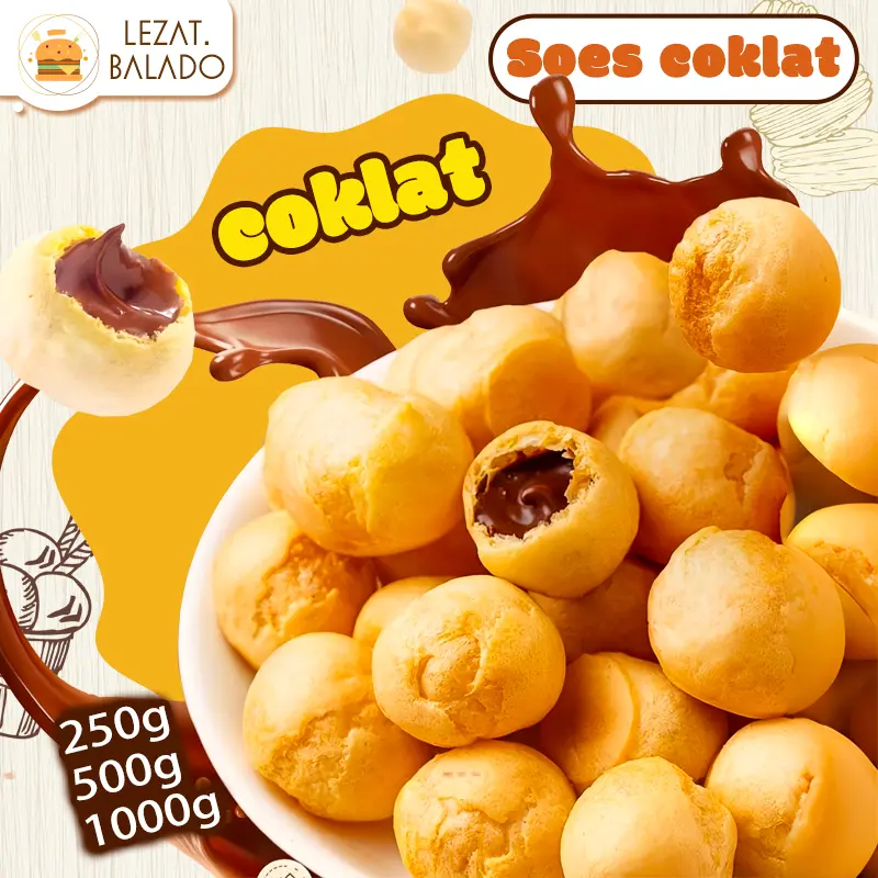 COD Soes Coklat Cokelat/strawberry/ Update kemasan terbaru / merek baru/Malona/500g/1kg / mix rasa/halal Kue Sus Kering Isi soes coklat lumer 1 kgr Enak Murah （Cemilan keluarga, cocok untuk dewasa dan anak-anak） Chocolate Food Makanan Snack Manis