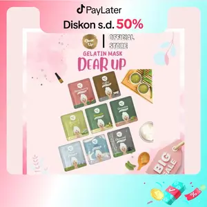 BPOM DEAR UP GELATIN MASK MASKER GELATIN KOMEDO WAJAH Mencerahkan Aging Hitam
