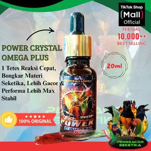 Power Kristal juara Omega Plus Vitamin Penggacor Suplemen Semua Burung Murai kacer cucak ijo kenari lovebird sogon kolibri suplemen burung berkicau