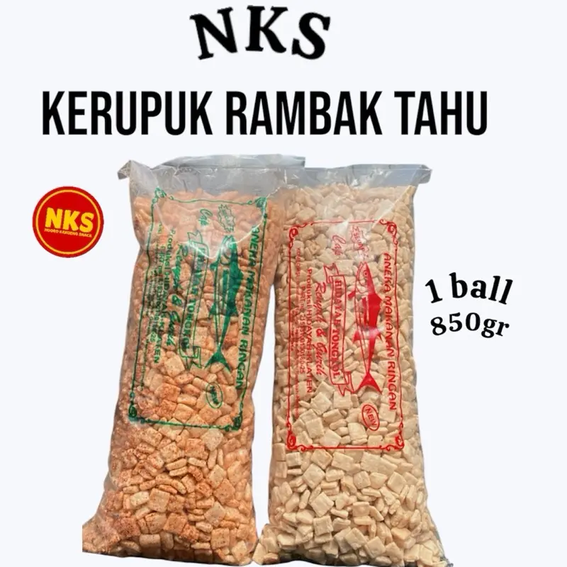 KERUPUK  KOTAK RAMBAK TAHU  /CEMILAN MEDAN  1 BALL (850GR ) food  Krupuk cemilan Asin Camilan Snack Pedas Keripik
