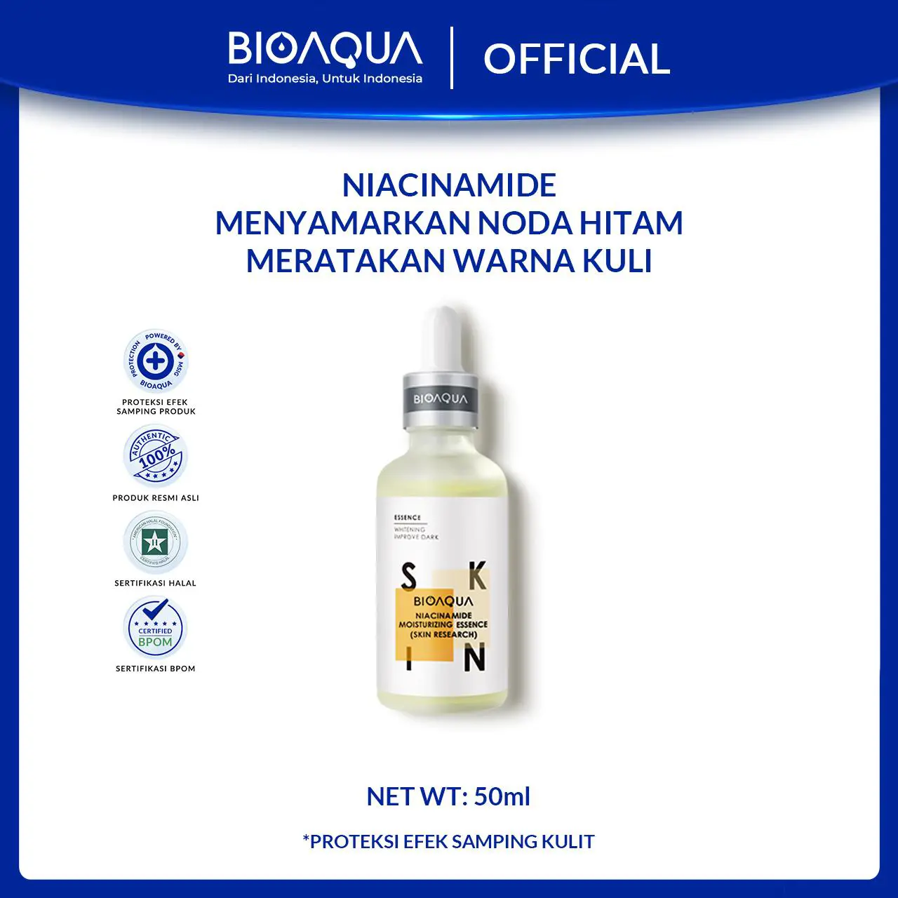 【BPOM】BIOAQUA Niacinamide Moisturizing Essence 30ml/50ml