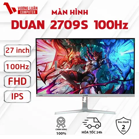 Màn hình DUAN IP2709S Màu ĐEN 27INCH IPS Full Viền 100Hz Chính hãng FULL.VAT