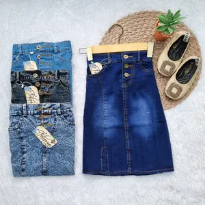 Rok Jeans 7/9 Anak Perempuan Umur 1-7 Tahun Kain Jeans Non Strecth