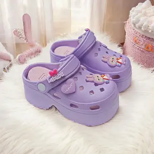 Baim Fuji Sandal Anak Perempuan Baim Fuji Karet Eva Ringan NonSlip Fashion Warna Ungu Ukuran 25-35 Cocok Indoor Outdoor Kaki