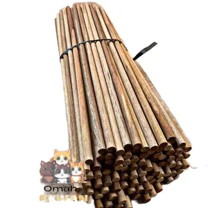 Dowel Bulat Kayu Jati Panjang 100cm Bahan Kayu Jati Minimal Order 5 Untuk Pengiriman Aman