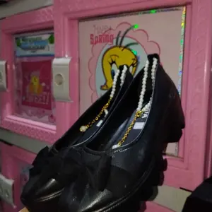 SITISHOES Sepatu Kerja Cewek Pita Elegant Mutiara Tali Gelang Kasual Heels Wanita