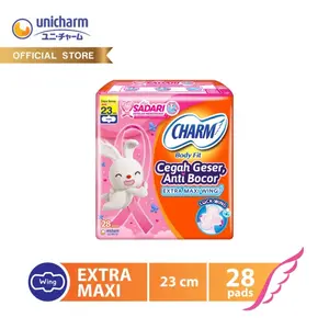 Charm Pembalut Body Fit Extra Maxi 23cm Wing 28 pads