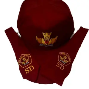 Perlengkapan Sekolah Topi+Dasi SD Negeri Logo Bordir Tutwuri Handayani Putra Putri
