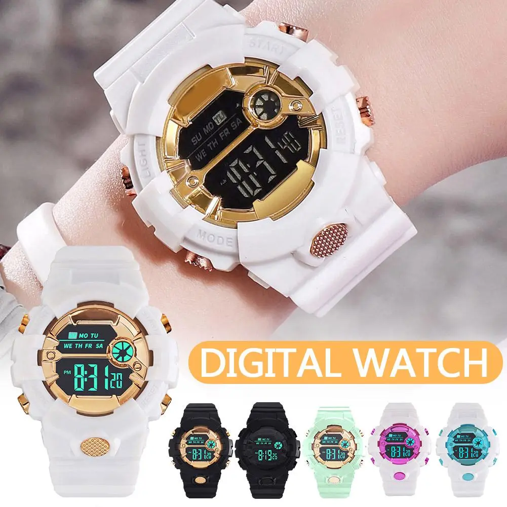 【Ready Stock】1Pcs Macaron Sweet Korean Fashion Digital Watch Sport Waterproof Watches Men Women Unisex