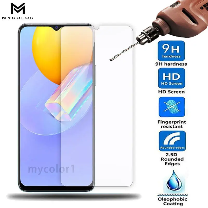 Tempered Glass Film For VIVO Y72 Y51 Y50 Y33T Y33s Y31 Y30 Y27 Y21 Y21s Y21a Y21T Y20 Y20s Y20i Y20g Y19 Y17s Y17 Y15 Y12 Y11 Y11s Y12s Y12a Accessories Cloth Smartphone Cellphone