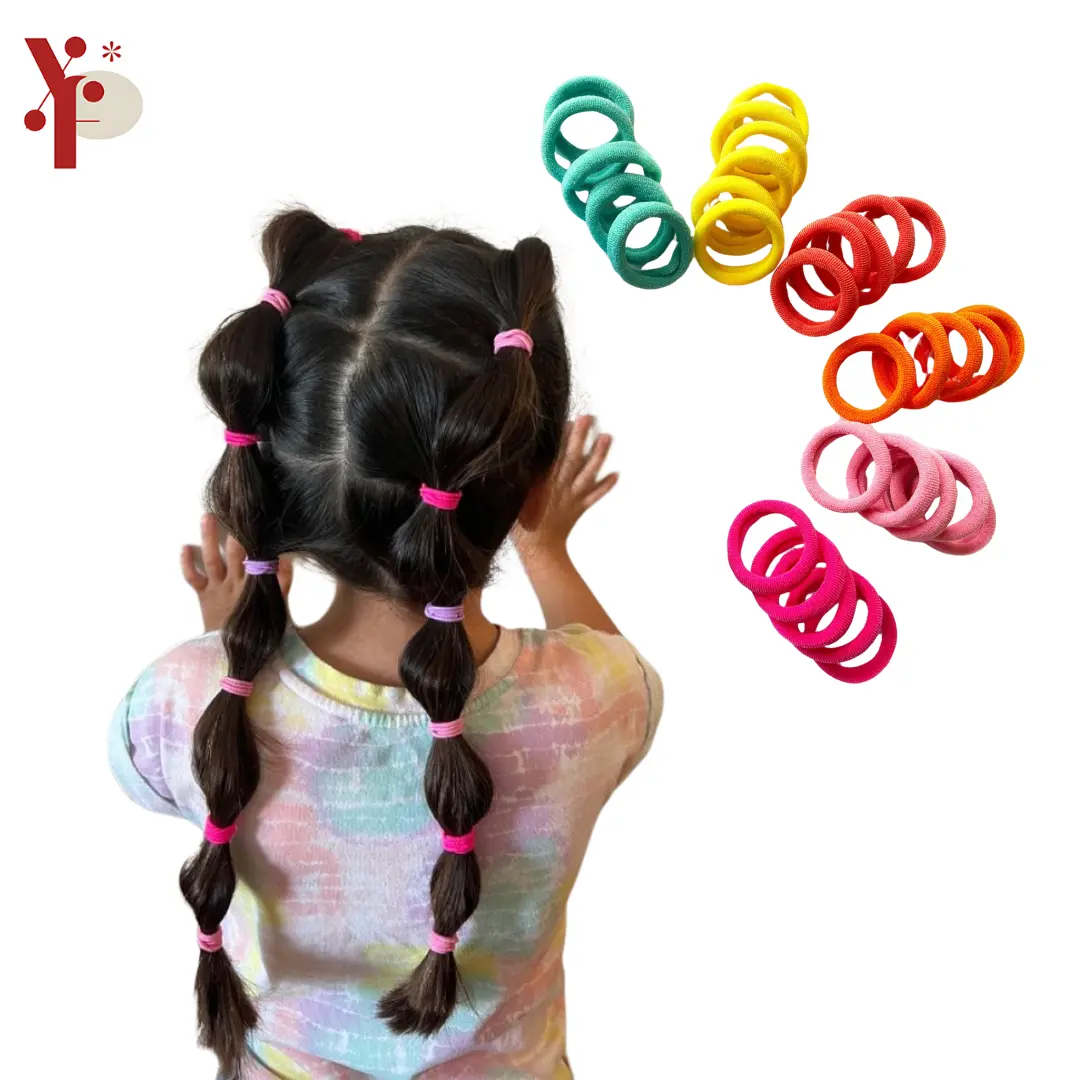 Yoona IR518 100 PCS Ikat Rambut Korea Warna Warni Ikat Karet Rambut Donat Elastis Mini Untuk Wanita Gaya Pouch Aksesoris Rambut Anak-anak Fashion