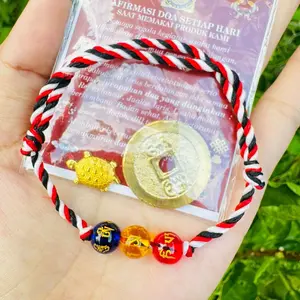 Gelang Tridatu Aura Pembuka Rejeki Khas Balii Aesthetic Simple Mewah