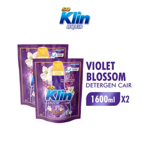 Soklin Detergen Cair Violet Blossom 1600ml x2
