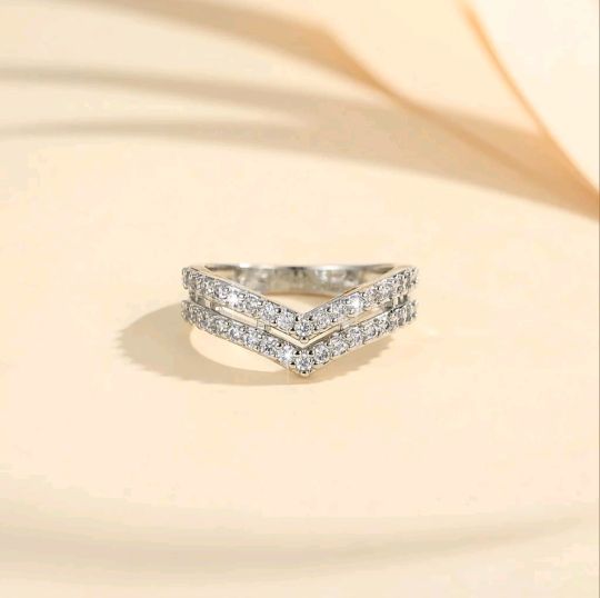 Cincin aurel titanium anti karat dua layer gold dan silver cantik elegan