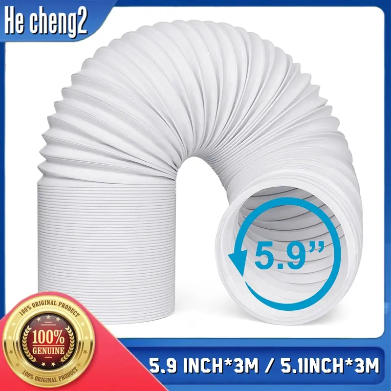 Whynter Air Conditioner Exhaust Vent Hose - 5.1"/5.9" Diameter, 119" Length, Stop Leaks and Save Energy